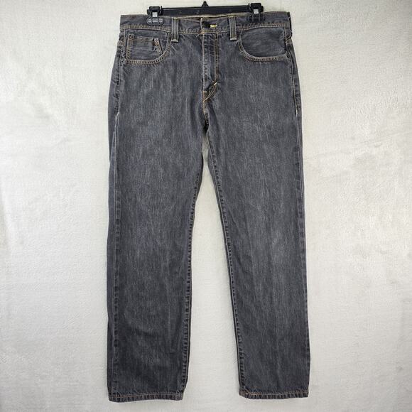 Levis 569 Jeans Mens 33x32 (Fits 34x29) Gray Loose Straight Fit Flap Pocket - Picture 2 of 16